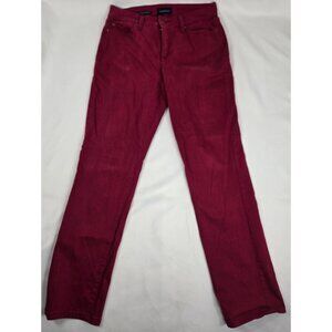 Charter Club Lexington Straight Womens Red Jeans 6P Cotton Blend Casual Slim Fit